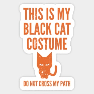 Halloween Black Cat Introvert Costume Sticker